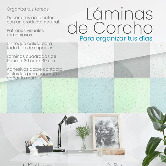 Láminas de Corcho Decorativo
